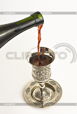 Sabbat-Wein im Pokal | Foto mit hoher Auflösung |ID 3067021