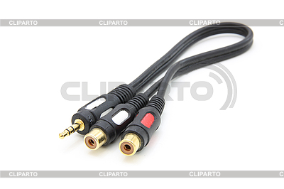 Audio cable on white | High resolution stock photo |ID 3068145