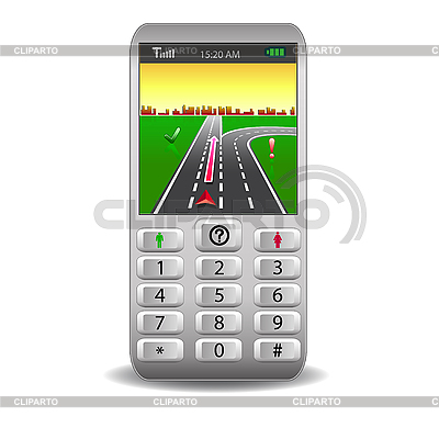 Mobile phones with GPS and street map | Stock Vector Graphics |ID 3069630