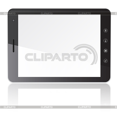 Ordenador Tablet PC con pantalla en blanco horizontal | Ilustración vectorial de stock |ID 3304886