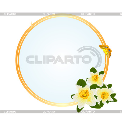 Frame with garden flowers | Stock Vector Graphics |ID 3340892