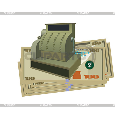 Kasse und Geld | Stock Vektorgrafik |ID 3380263