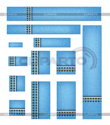 Web banners jeans set | High resolution stock illustration |ID 3226029