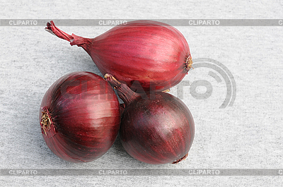 Three Red Onion Bulbs | High resolution stock photo |ID 3119197