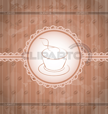 Vintage background with coffee label, coffee bean`s texture | Stock Vector Graphics |ID 3244173