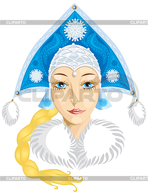 Chica invierno ruso | Ilustración vectorial de stock |ID 3096434