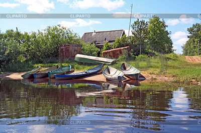 Ländlichen Boote an der Küste Fluss | Foto mit hoher Auflösung |ID 3238769