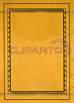 Decorative frame on old yellow paper | High resolution stock photo |ID 3244960
