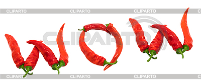 WOW texto compuesto de chiles | Foto de alta resolución |ID 3223107