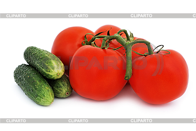 Tomatoes and cucumbers | High resolution stock photo |ID 3155148