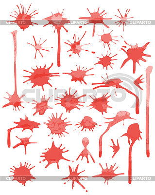 Conjunto de manchas - elementos de diseño | Ilustración vectorial de stock |ID 3327337