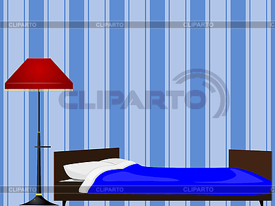 Bed and floor lamp | Stock Vector Graphics |ID 3209133