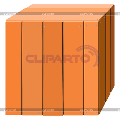 Una caja de madera | Ilustración vectorial de stock |ID 3244403