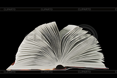 Offenes Buch isoliert auf schwarz | Foto mit hoher Auflösung |ID 3162860