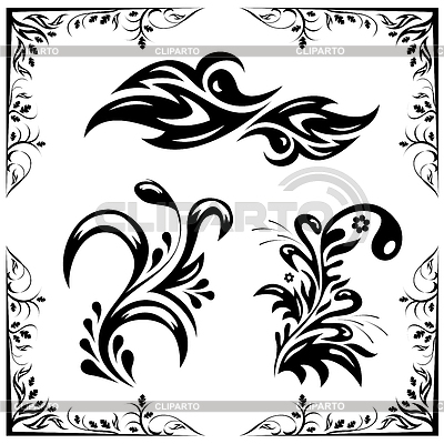 Set of patterns and ornaments | Stock Vector Graphics |ID 3268426
