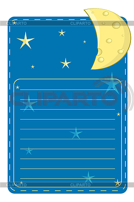 Label with stars and moon | Stock Vector Graphics |ID 3269388