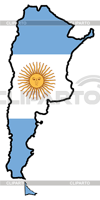 Mapa de colores de Argentina | Ilustración vectorial de stock |ID 3257198