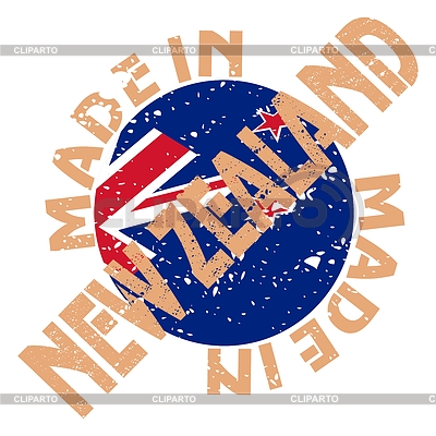 Etiqueta Hecho en Nueva Zelanda | Ilustración vectorial de stock |ID 3290171