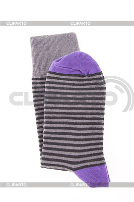 Striped purple sock | High resolution stock photo |ID 3318102