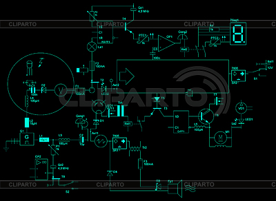 Abstract electrical circuit | High resolution stock illustration |ID 3322259