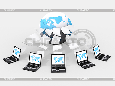Globale Computer-Netzwerk | Illustration mit hoher Auflösung |ID 3357914